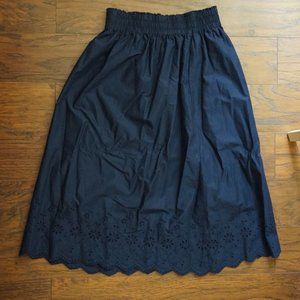 Uniqlo Navy Blue Midi Skirt